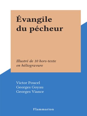 cover image of Évangile du pécheur